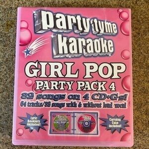 PARTY TYME KARAOKE Girl Pop Party Pack 4 cd discs. 32 songs. Excellent condition